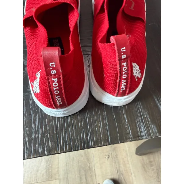 US Polo Assn Womens Fritz-K Red Knit Slip On Sneakers Size 7.5 NW8712 - Image 2
