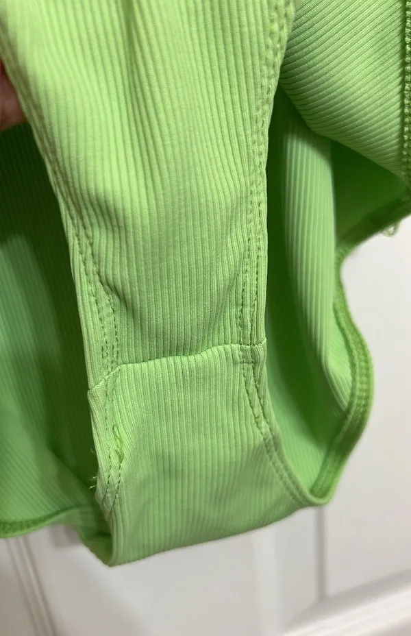 ASOS Pull & Bear Green Ribbed Bodysuit - Image 9