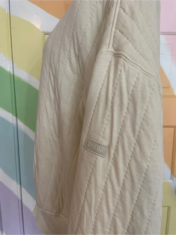 PrAna Cedar and Sage Organic Pullover Quilted Sweatshirt in Canvas Sz XL 🧡🎀 - Image 5