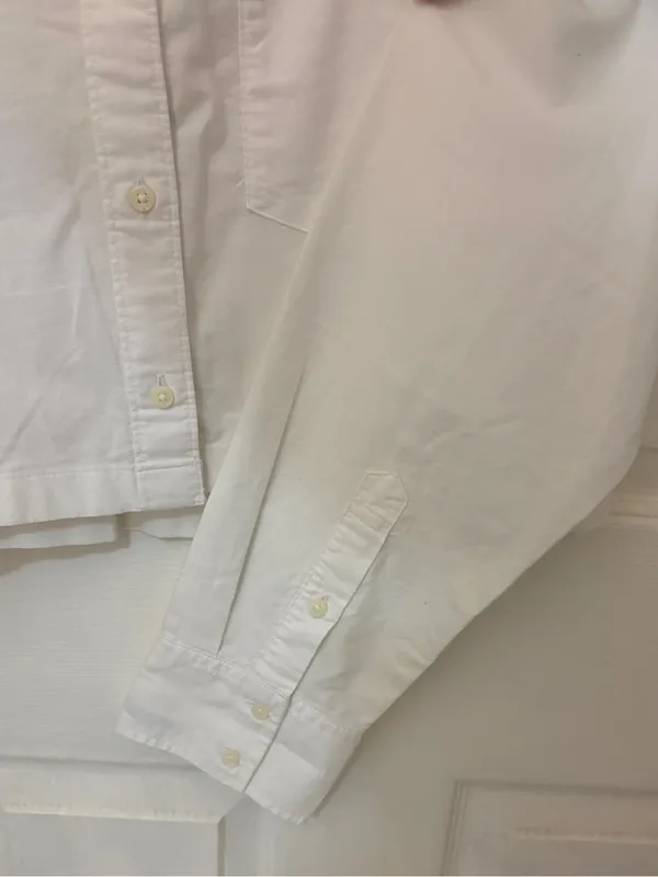 NWOT Offline by Aerie Cropped Button Down Long-Sleeve Shirt in White - Image 9