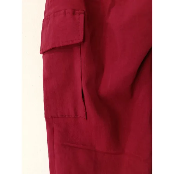 Faden Women’s Cargo Jogger Pants Burgundy Size Medium - Image 14
