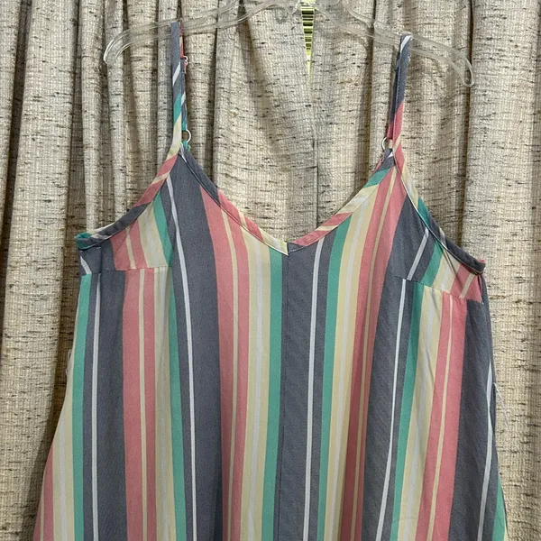 Torrid Multi-Color Stripe Challis Midi Dress - Image 2