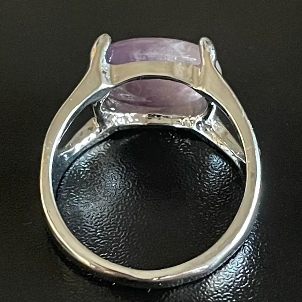 Purple amethyst S925 silver ring size 8 - Image 5
