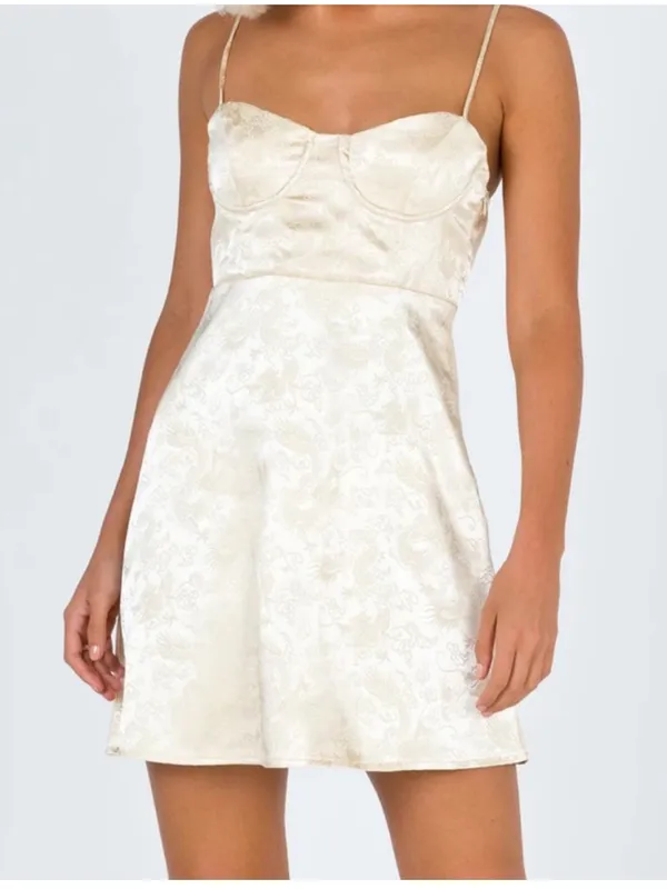 Princess Polly Champagne Pop Mini Dress. - Image 2