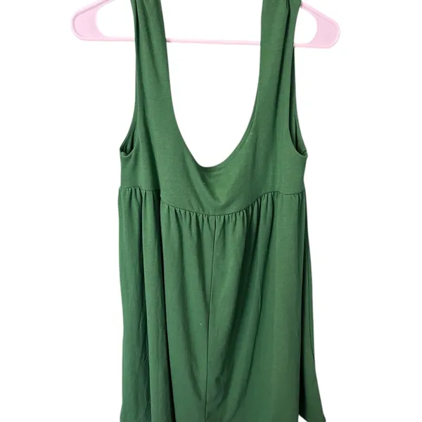 Free People FP Beach Green Babydoll Tank Top XL NWT - Image 2
