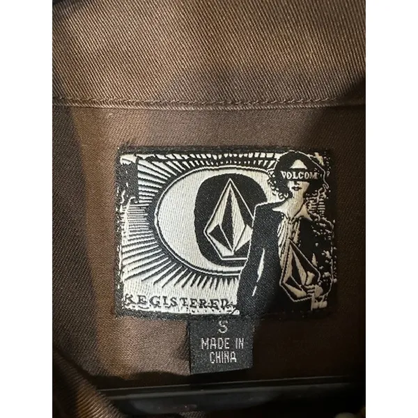 Volcom Brown Basic Zipper Sleeves Simple Full Zip Lightweight Jacket Women Sz S - Image 8