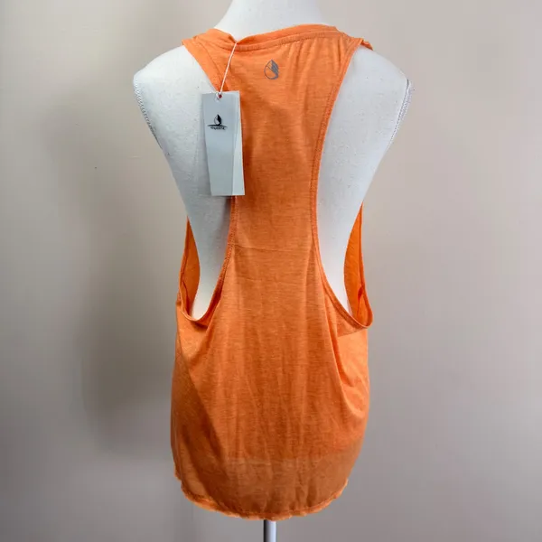 Icyzone Womens Orange Heathered Racerback Activewear Tank Top Size Large NWT - Image 3