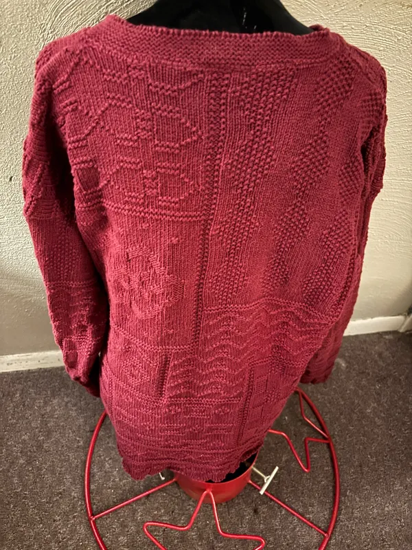 Chunky Cable Knit cranberry sweaterbu Harot woman’s si - Image 4