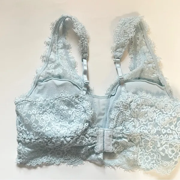 Aerie Eyelash Lace Plunge Bralette‎ Women’s size Medium - Image 5