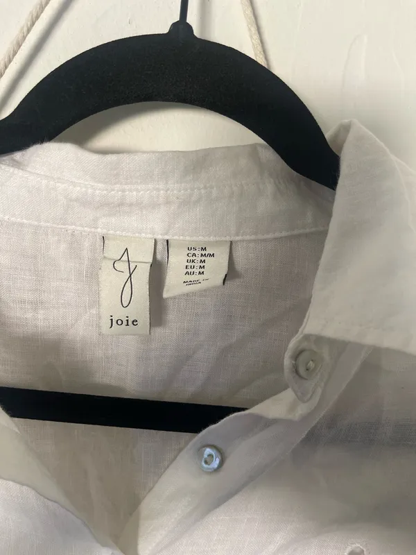 Joie Eyelet Linen Button Down Top - Image 3