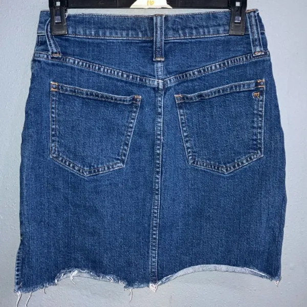 Madewell High Rise Classic Blue Denim Jeans Skirt size 25 #736 - Image 2