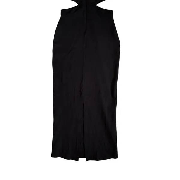 Lulus Womens S Black Cutout‎ Long Sleeve Bodycon Maxi Dress Back Slit - Image 6