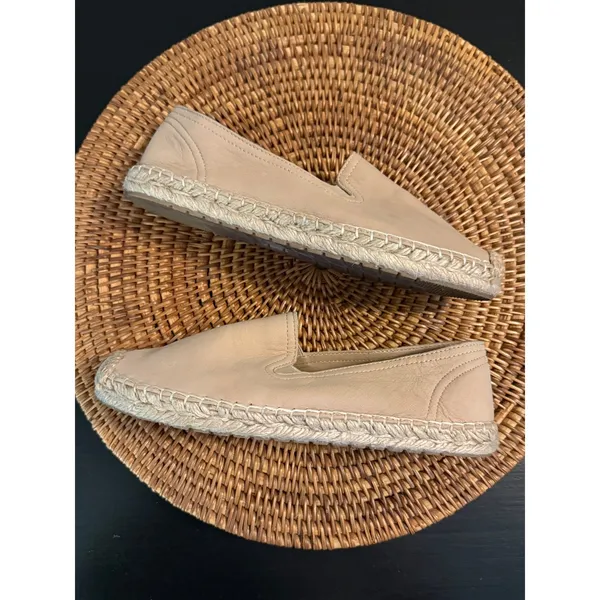 Soul‎ Naturalizer Womens Beige Leather Espadrille Slip On Flats Shoes - Image 3