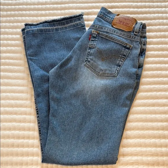 Levis 515 Jeans Faded Bootcut Raw Hem 27x30 Size 4 - Image 2