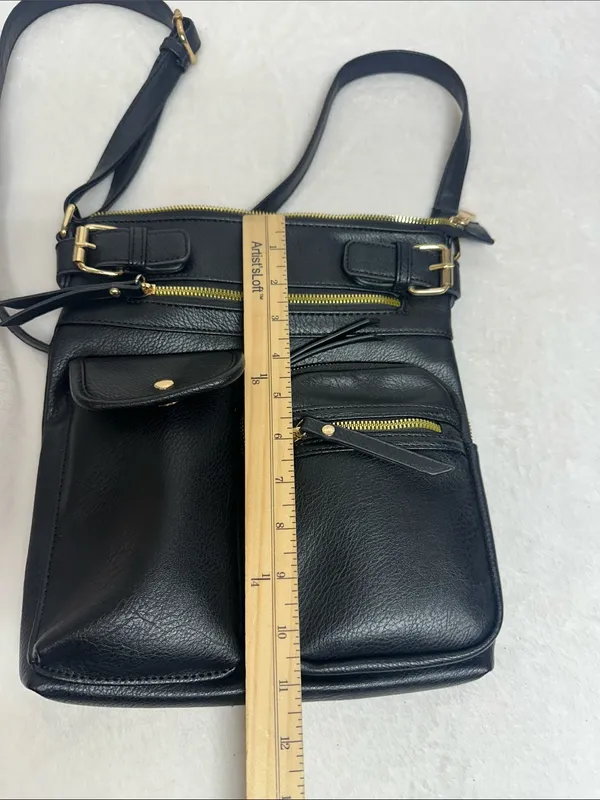 Classic Black Crossbody Shoulder Bag - Image 4