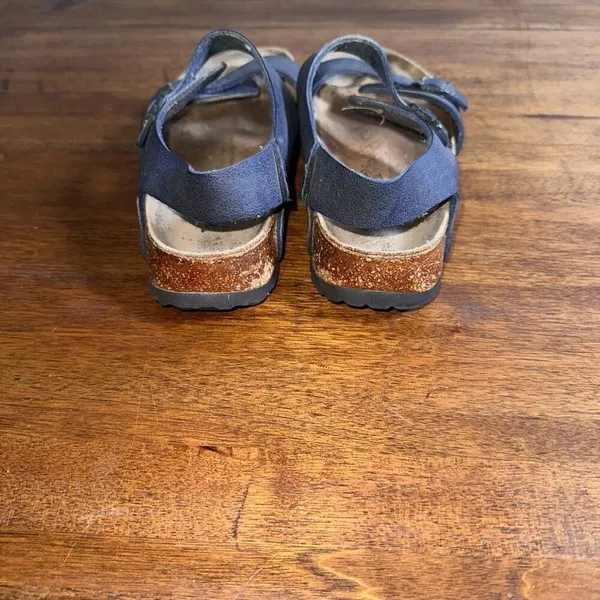 Birkenstock‎ Birkis Fussbett Blue Double Strap Slingback Anatomical Sandals - Image 4