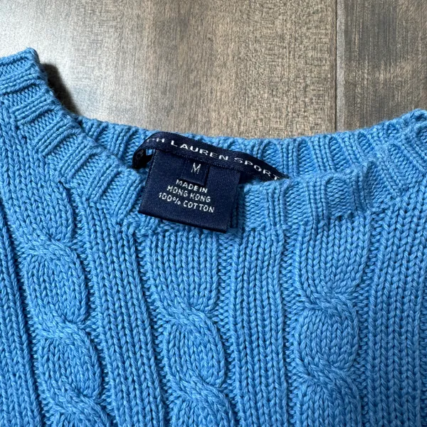 Cable-Knit Cotton Crewneck Sweater - Image 2