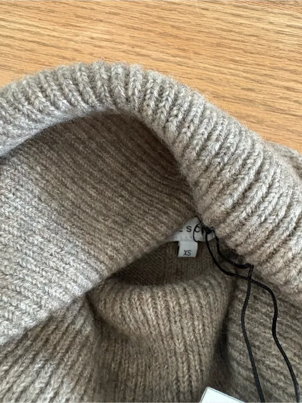 3 piece Cozy Ribbed Sweater Set - Taupe - Image 3