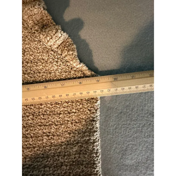 Madewell Nicollet Ruffle Sweater Tank Top Knit Large Tan Sleeveless Boho Cottage - Image 10
