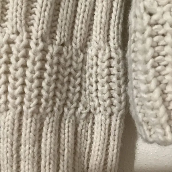Aeropostale Cottagecore Chunky Knit Cream Oversized Turtleneck Sweater Small - Image 8