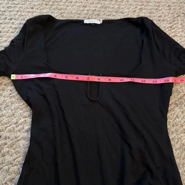 GOOD AMERICAN Stretch Jersey U Ring Bodysuit Long Sleeve Black- Size Medium (2) - Image 13