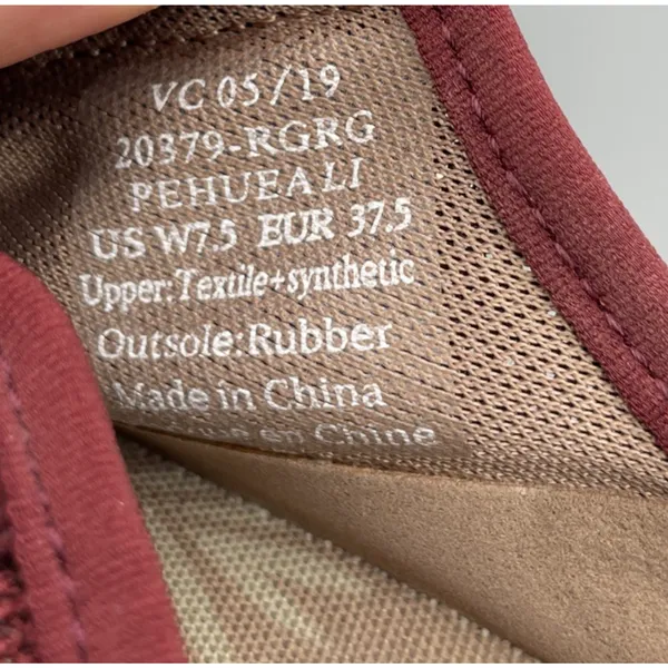 Olukai Shoes Women Size 7.5 Maroon Burgundy Knit Mesh Sneakers Coastal Pehuea Li - Image 11