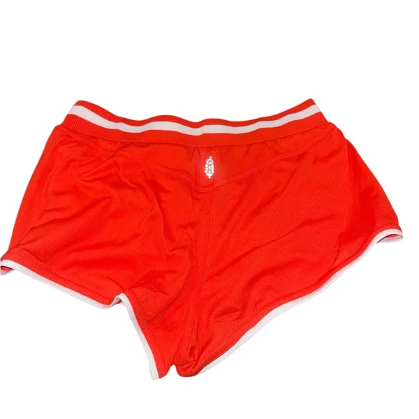 NWOT Free People Movement Prep In Your Step Shorts Orange White Small - Image 3