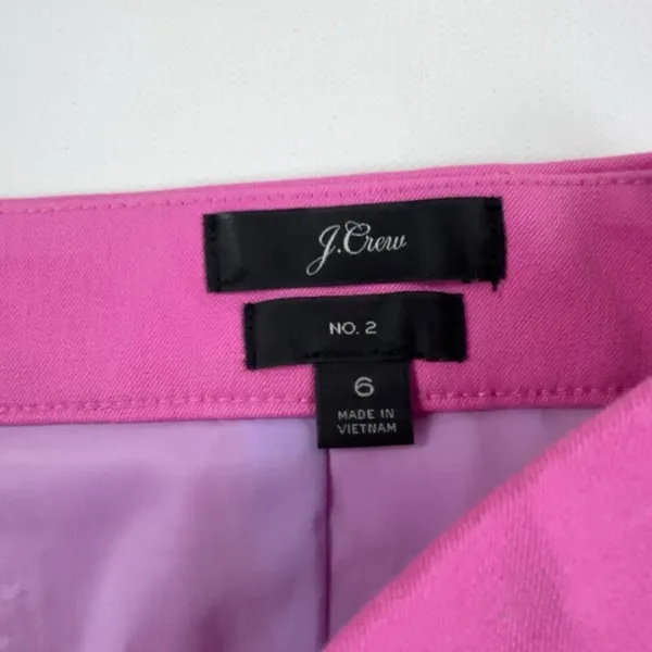 J.Crew No. 2 Skirt Womens 6 Pink Twill Pencil Knee Length Lined Stretch Office - Image 6