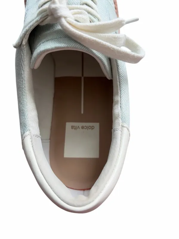 Dolce Vita Tiger Platform Sneaker Light Blue & Ivory Size 8.5 - Image 6