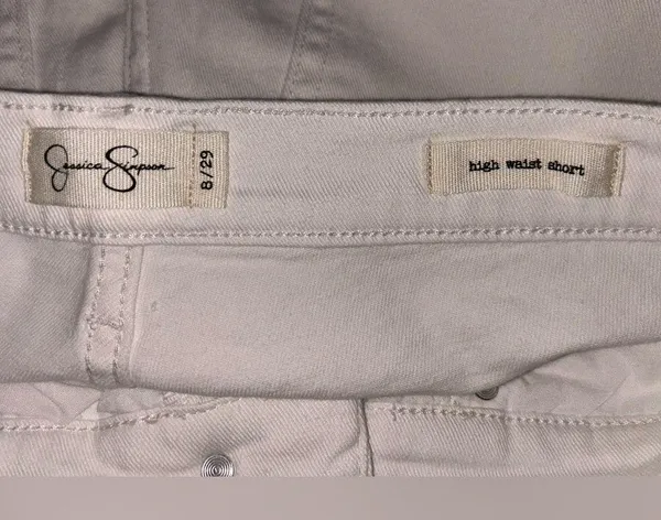 high waist white shorts size 8/29 - Image 4