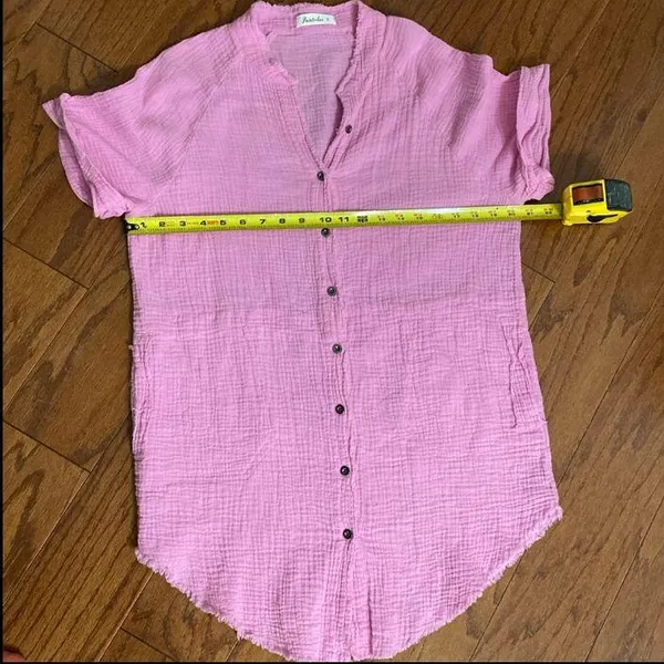 Paintcolors Oversized pink shortsleeved Tunic -Size Small - Image 7