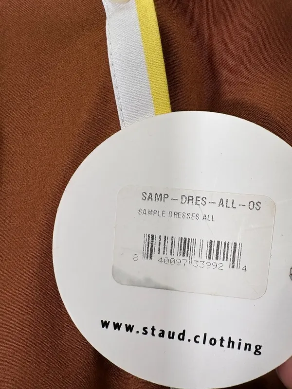 NEW Staud Demi Puff Sleeve Contrast Trim Poplin Mini Dress Size XS - Image 10