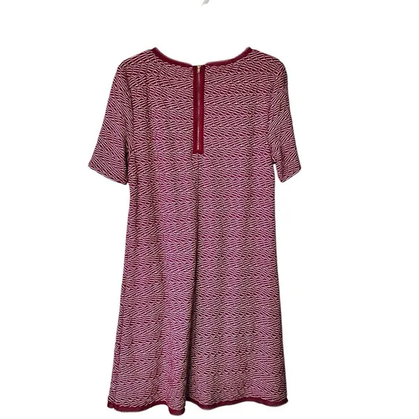 Anthropologie Maeve Dora Large Shirt Dress Red Textured Lined - Image 3