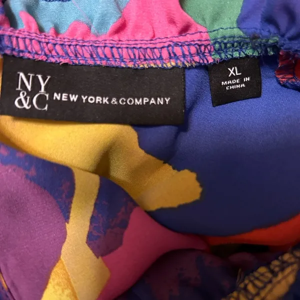 NewYork & Company multicolored Blouse XL - Image 3