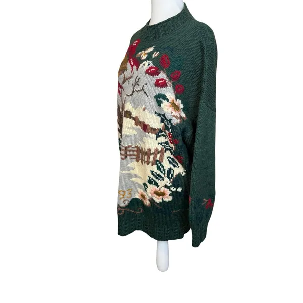 Laura Ashley Vintage Winter Motif 1993 Special Edition Sweater Jumper Size Large - Image 4