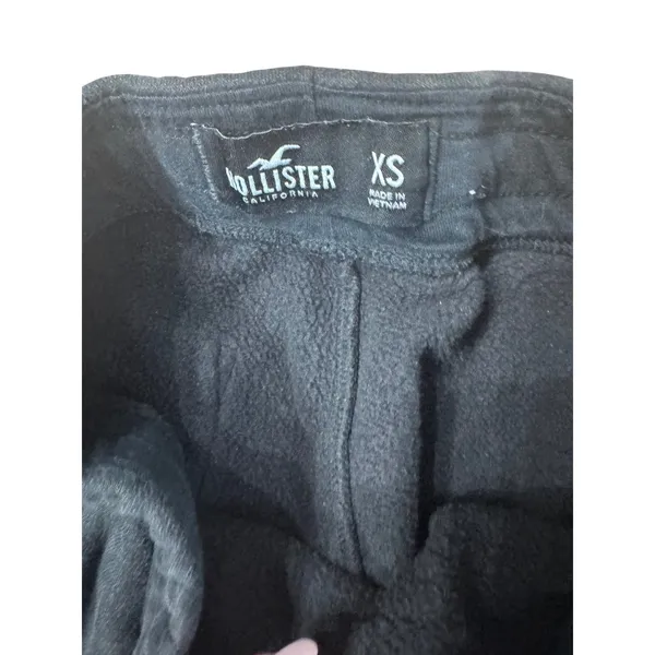 Hollister Sweatpants Womens XS Black Joggers Fleece Activewear Y2K‎ Like - Image 4