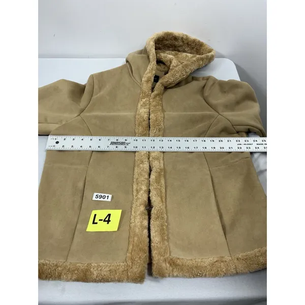 Womans Braeton Lined Hooded Winter Jacket XL Tan - Image 5
