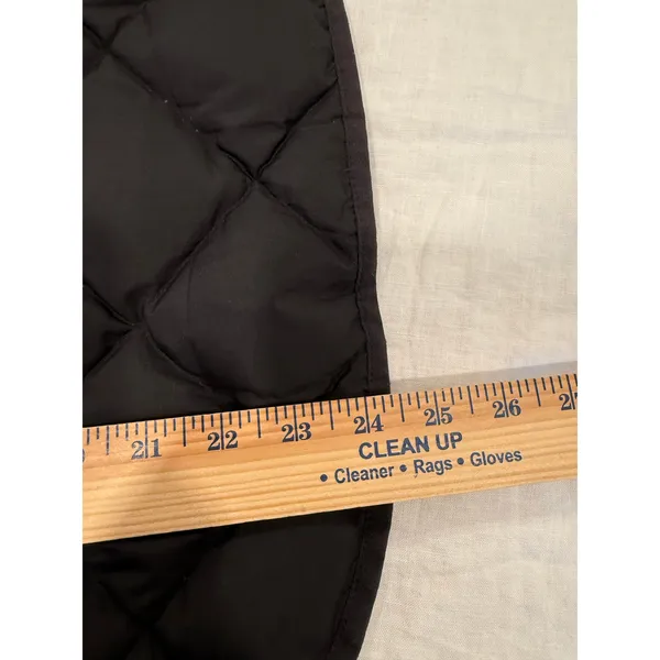 J.Crew Black Full Zip Quilted Vest Flap Front Pockets Women's Small Preppy - Image 11