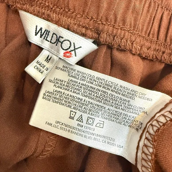 Wildfox M flat front casual pull on shorts pockets SH2 3660 - Image 6