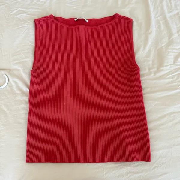 Abercrombie thick red ribbed tank - Image 2
