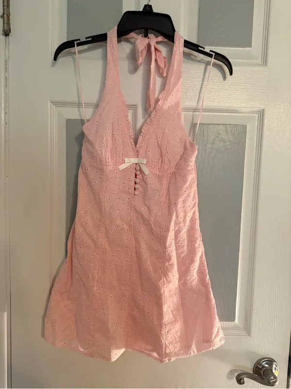 Kimchi Blue Urban Outfitters Charlotte Halter Neck Mini Dress - Image 3