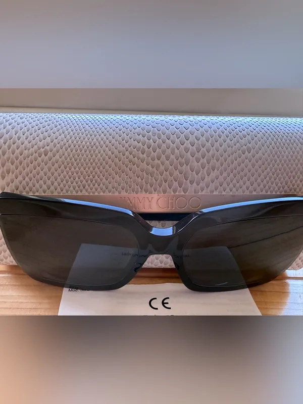 Jimmy Choo RENEE S 8079O Sunglasses NWOT Black Gold Made Italy - Image 6