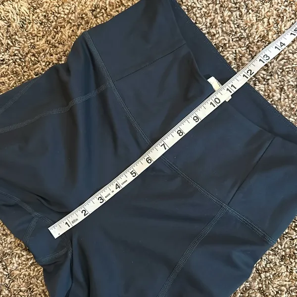 Girlfriend Collective Navy Blue Leggings Small - Image 3