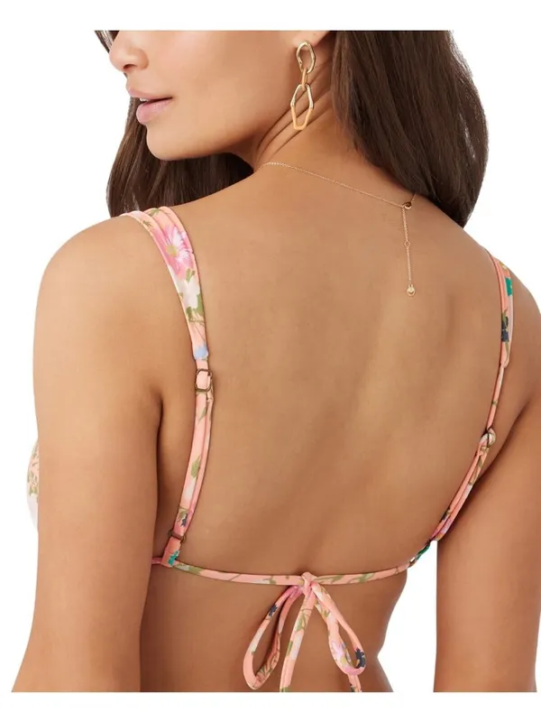 NWT O'Neill Kelly Floral Menorca Swim Bikini Swim Top Desert Flower Pink M - Image 2