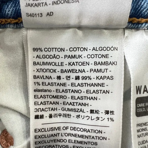 Levi's Premium Wedgie Jeans Women's W29 Blue Denim Slim Fit Button Fly‎ - Image 6