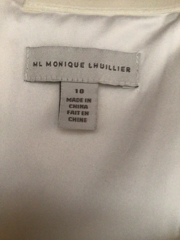 Monique Lhuillier Strapless Tiered Jacquard Mini Dresd-Size 10 - Image 12