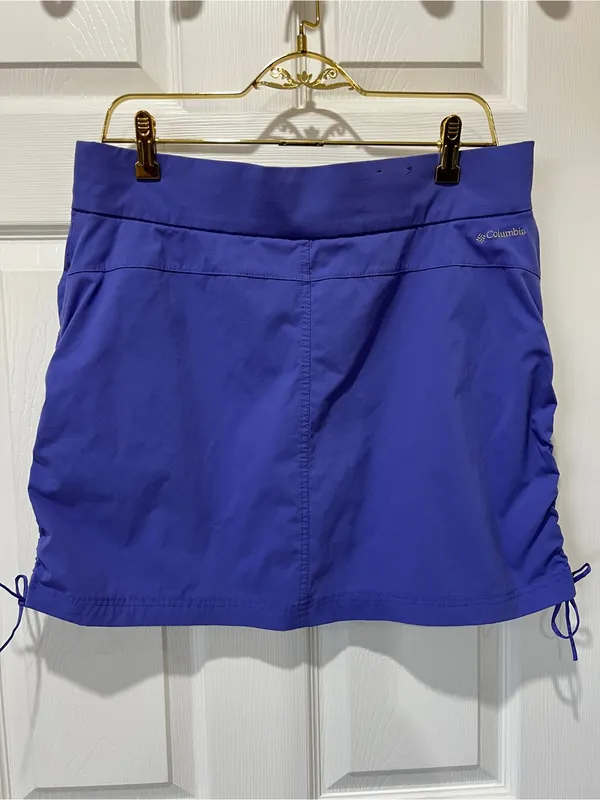 Columbia Omni Shade Skort Skirt Built -On Shorts Purple Size Large Sporty Comfy - Image 3