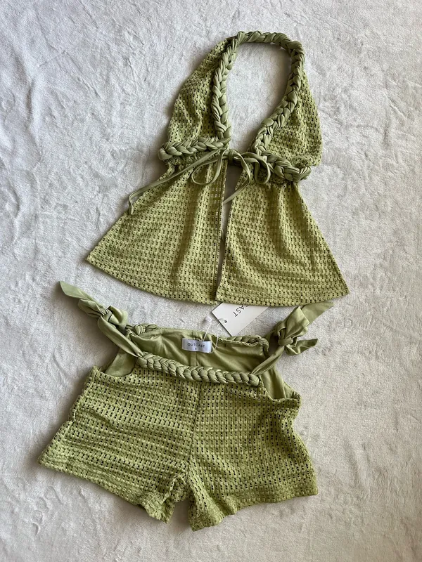 Outcast Clothing Benni Top Matcha Benni Shorts Matcha Set - Image 5