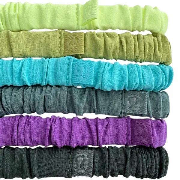 Lululemon Skinny Scrunchie 6 Pack Smoked Spruce / Moonlit Magenta / Tidewater... - Image 6