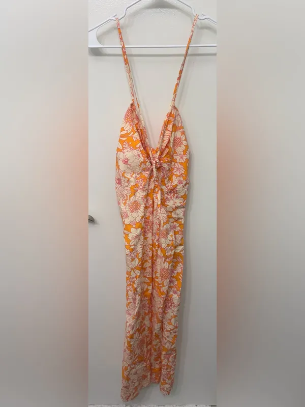 EUC J.Crew Tie Front Cotton Poplin Midi Dress - Image 5